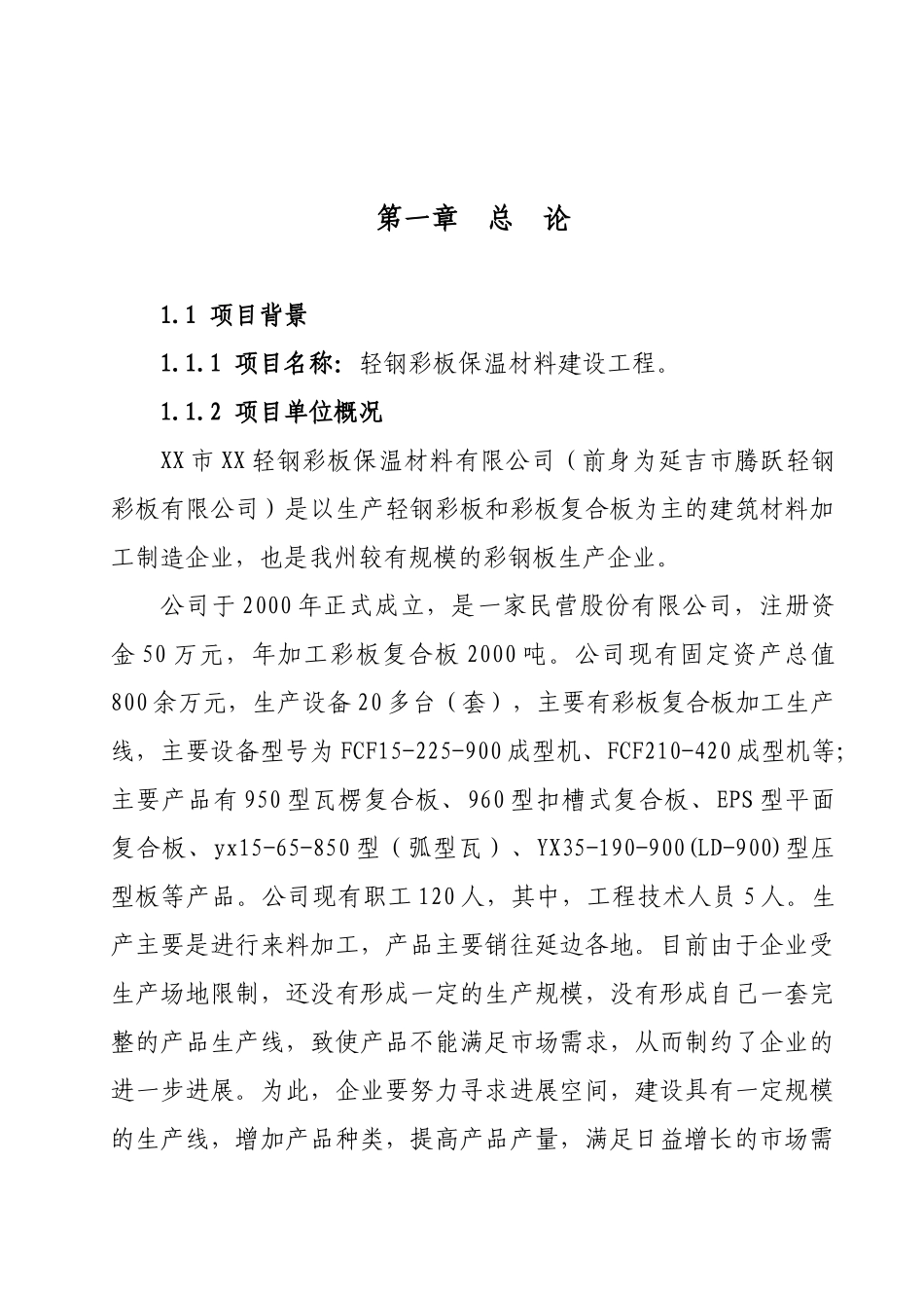 轻钢彩板保温材料建设工程项目可行性研究报告_第2页