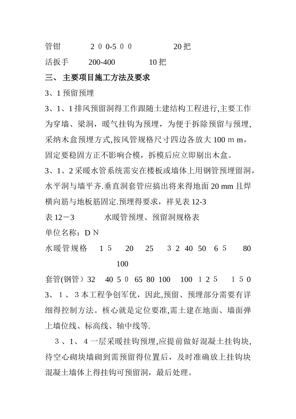 通风与空调工程施工方案_第3页