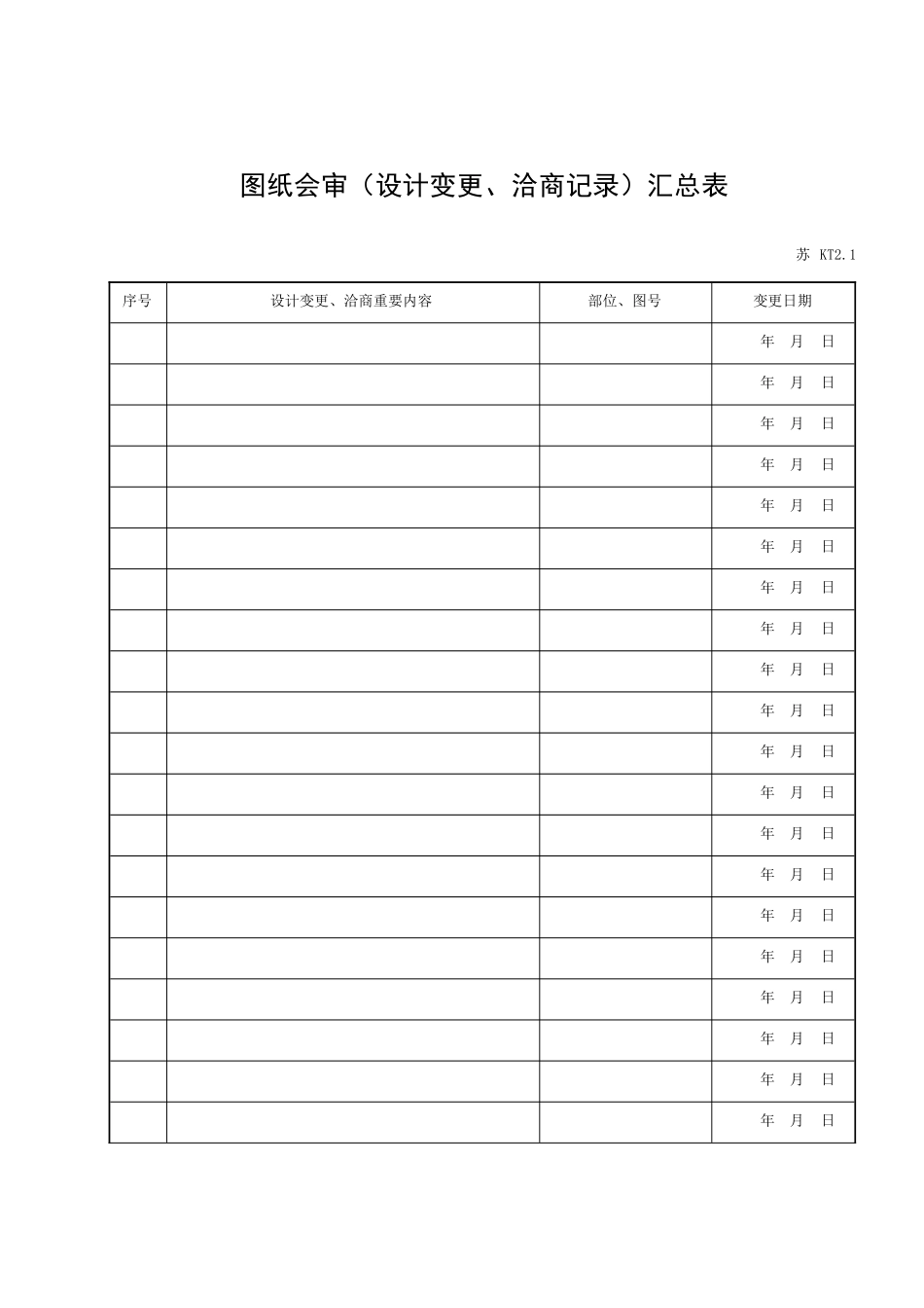 通风空调部分质量控制资料空白表格_第2页