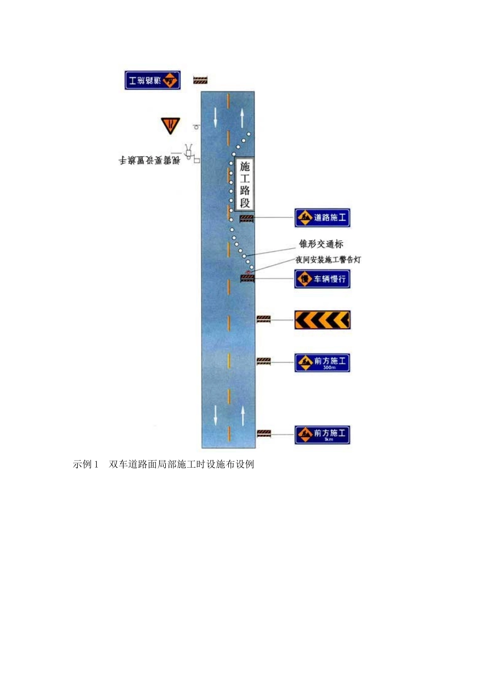 道路交通安全标示大全道路交通施工安全设施设置示例_第1页