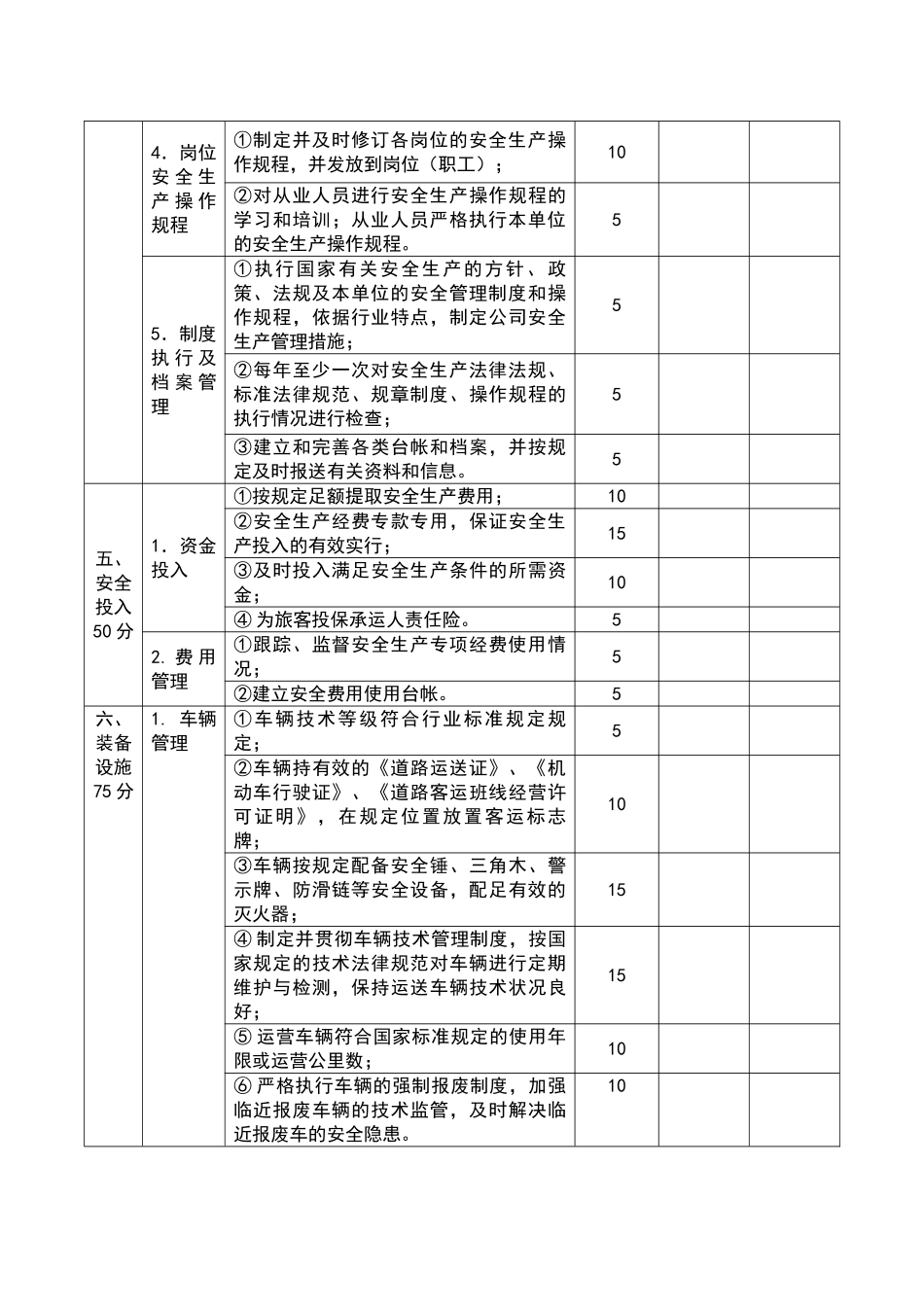 道路旅客运输企业安全生产达标考评指标_第3页