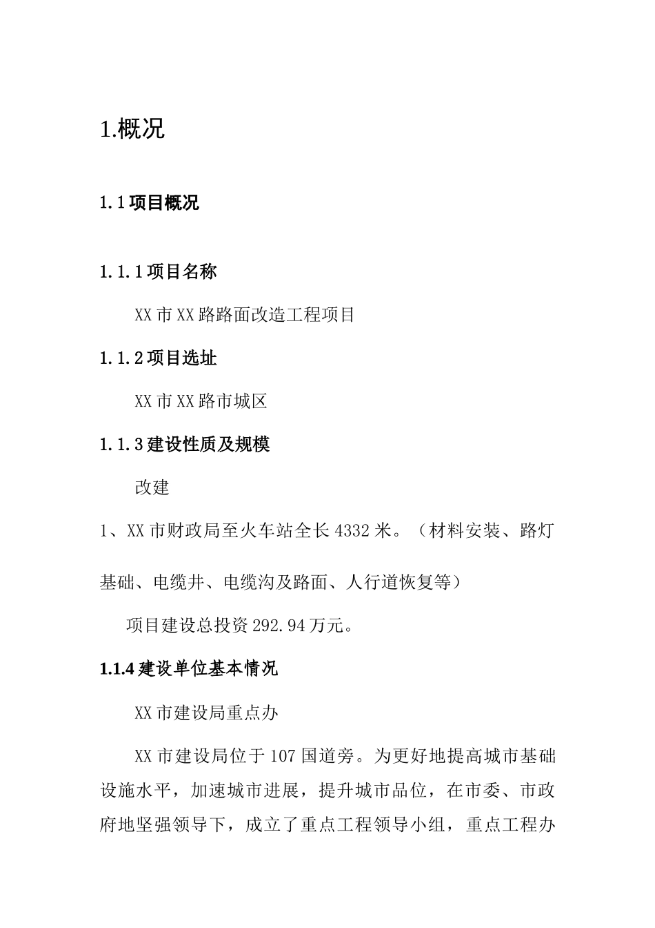 道路路面改造工程项目可行性研究报告_第3页