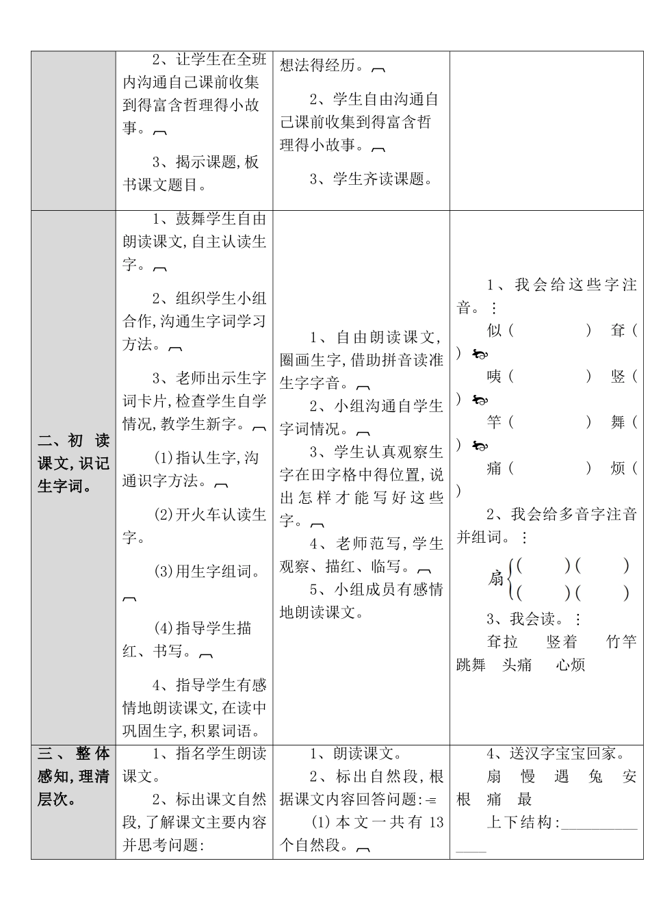 部编版2025年上期小学语文二年级下册第七单元教案_第3页