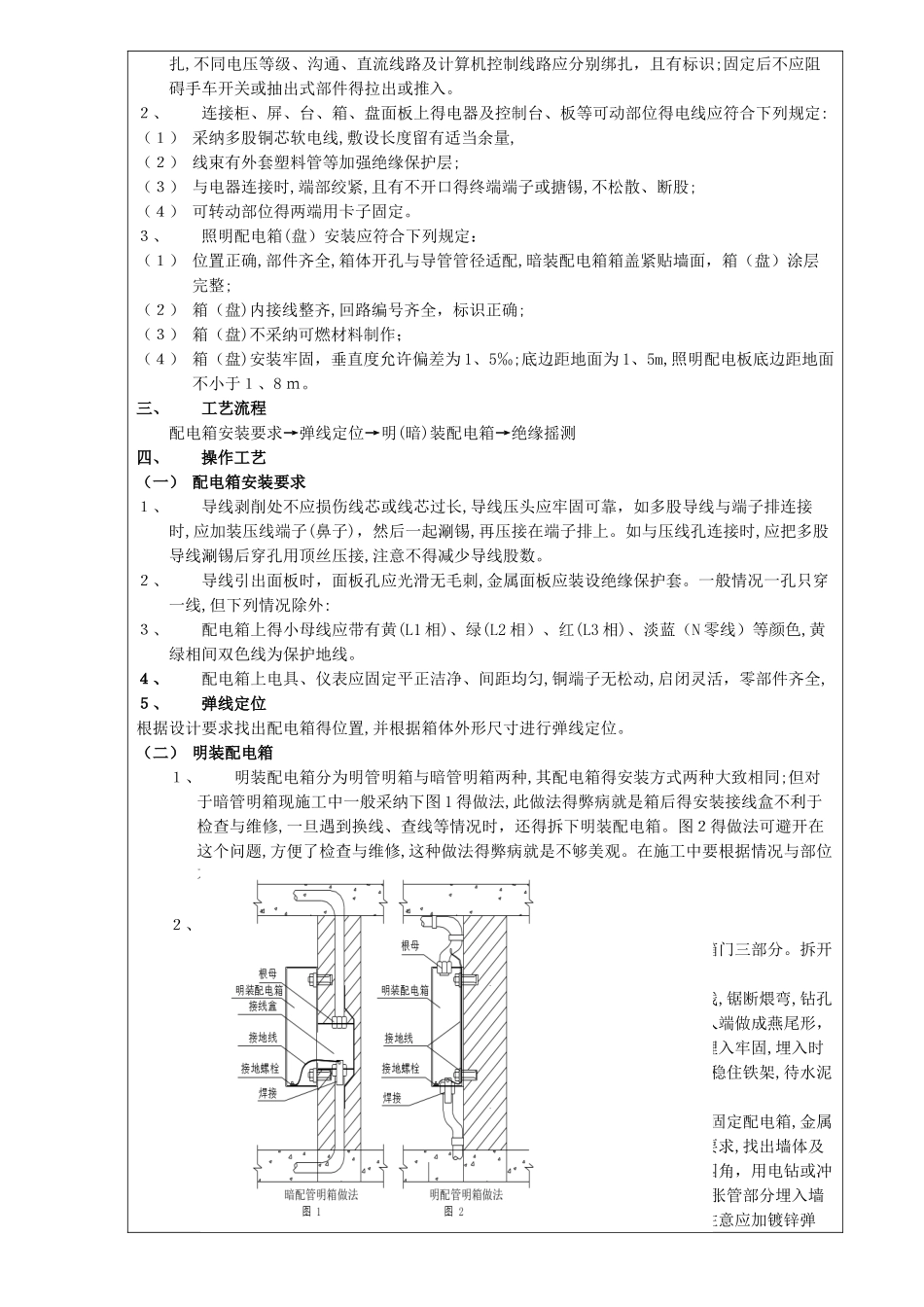 配电箱安装技术交底_第2页