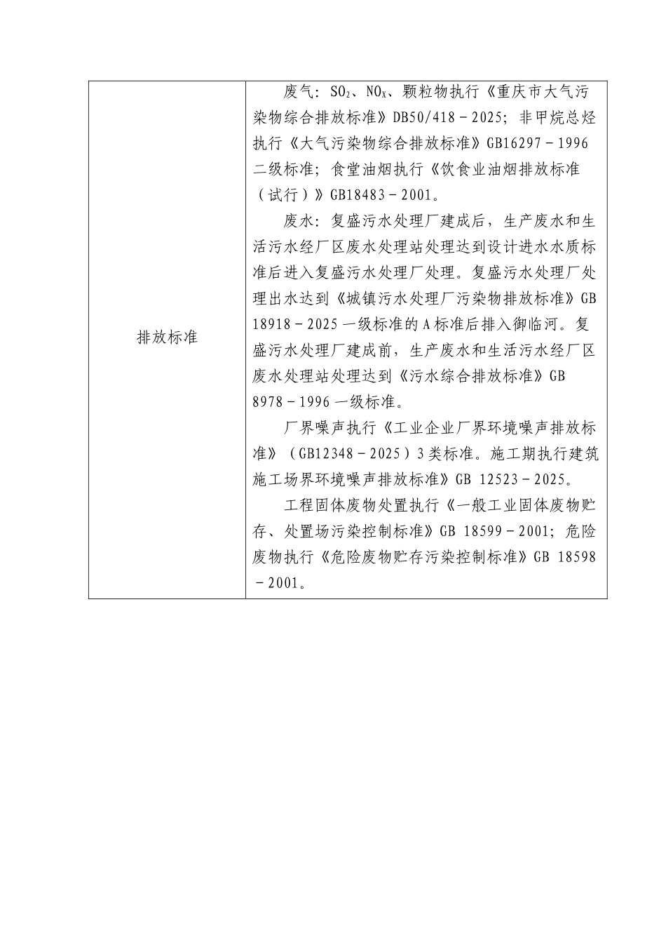 重庆康菲动力科技有限公司年产20万台高性能发动机项目环境影响评价报告书_第3页