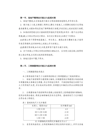 重点难点及措施
