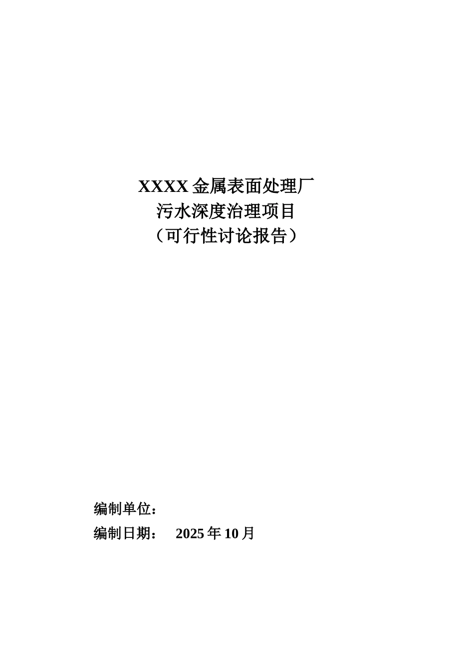 金属表面处理厂污水深度治理项目可行性研究报告_第2页
