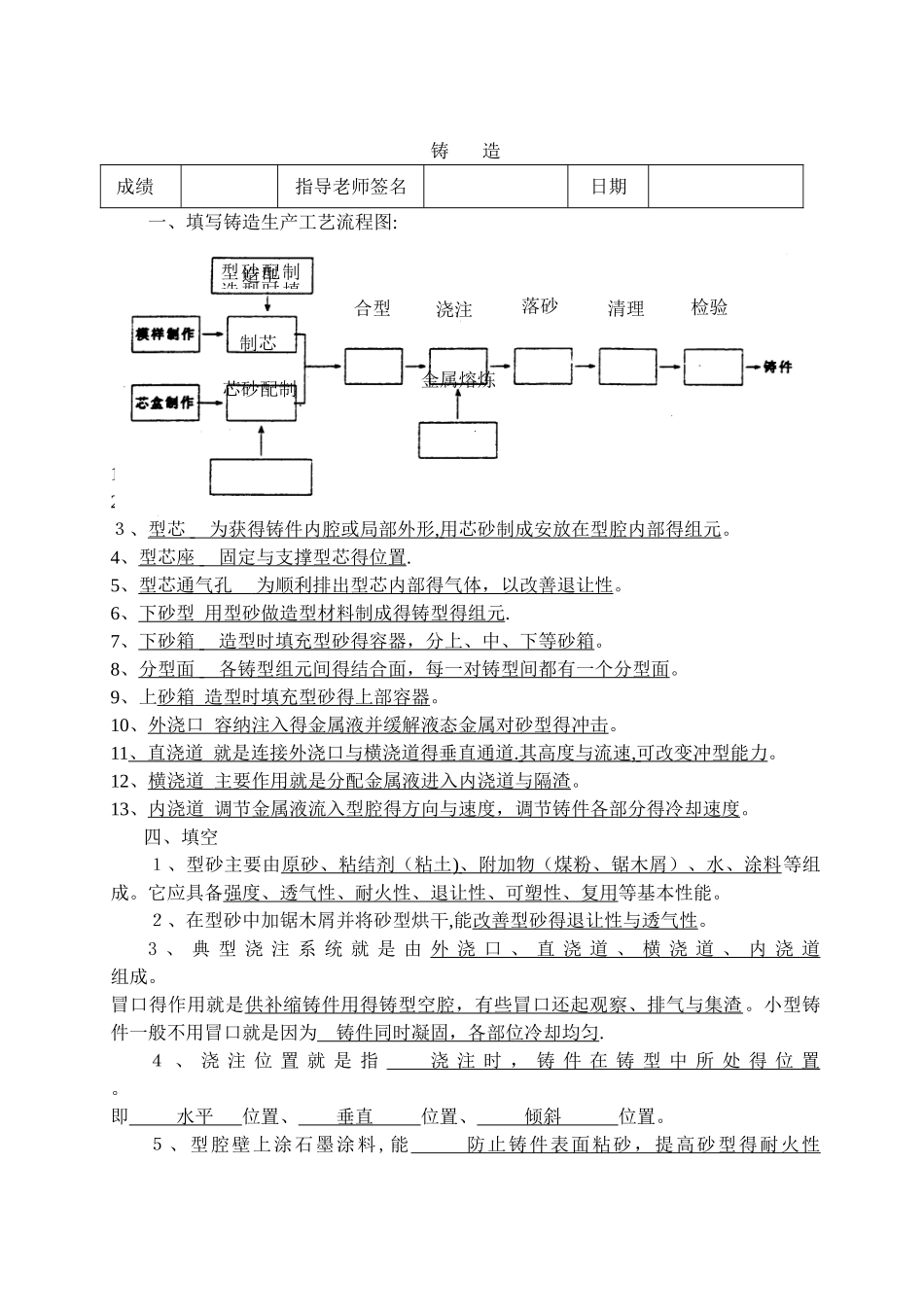 金工实习报告答案_第1页