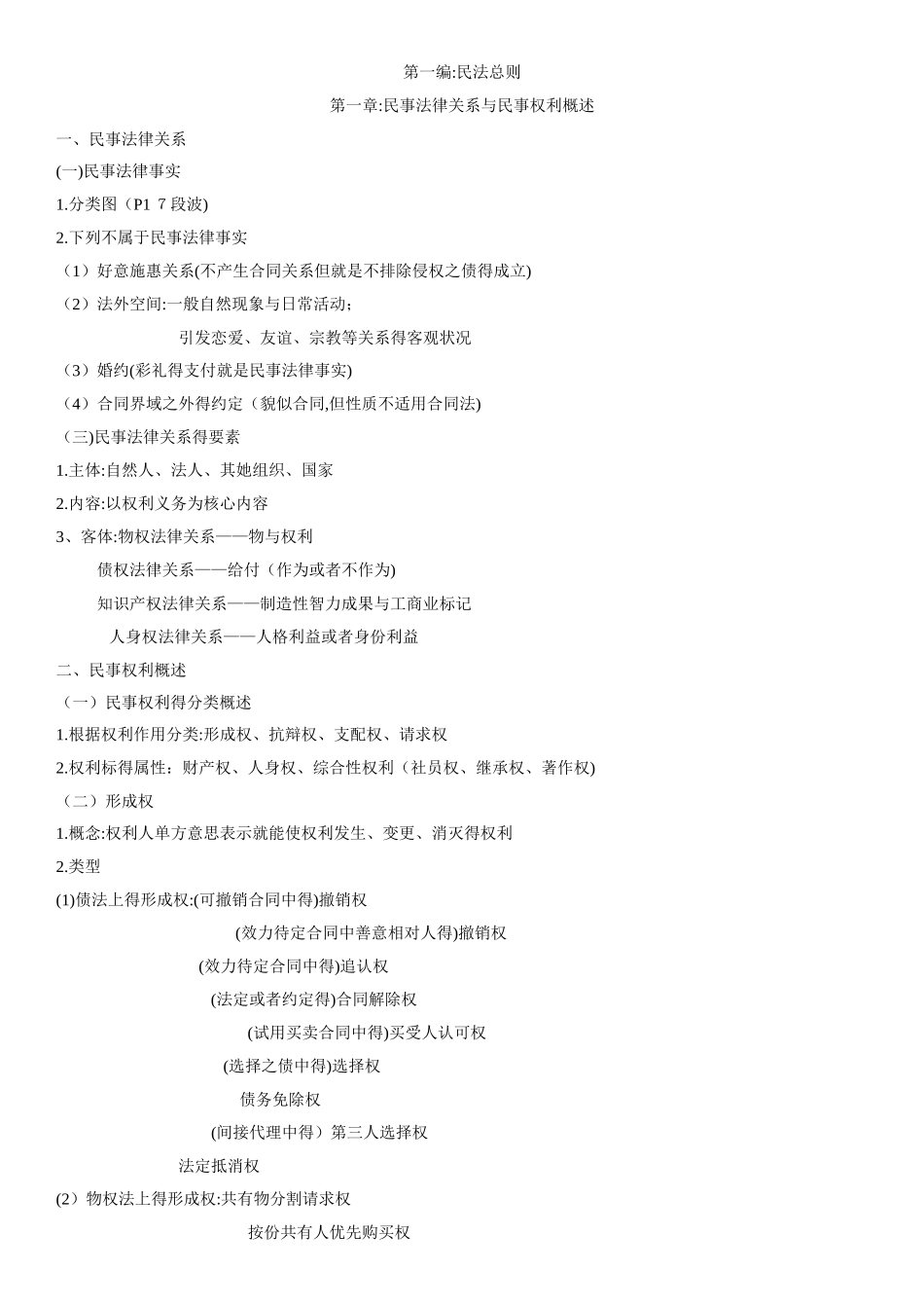 钟秀勇讲民法总结民法笔记_第1页