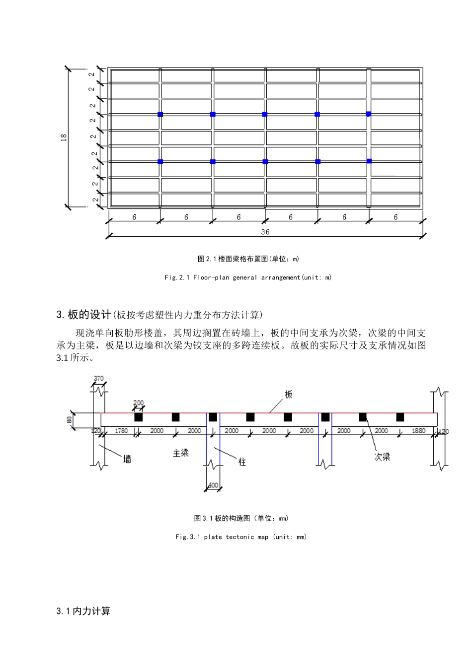 钢筋混凝土现浇单向板肋梁楼盖设计大学论文_第3页