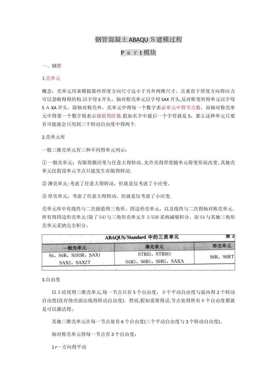 钢管混凝土abaqus建模过程_第1页