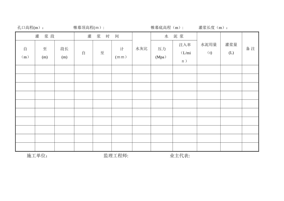钻孔及灌浆记录表_第2页