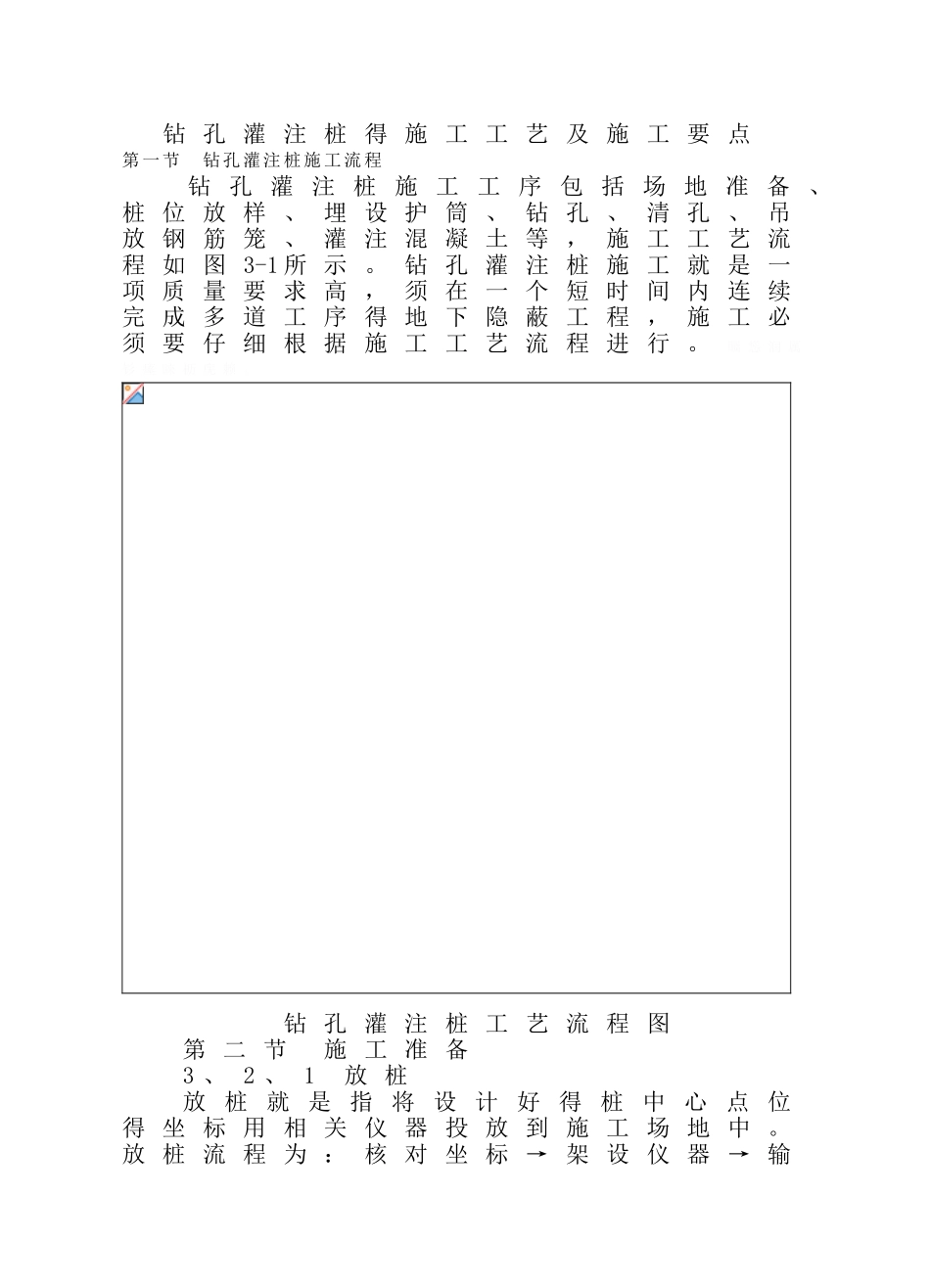 钻孔灌注桩的施工工艺及施工要点_第1页
