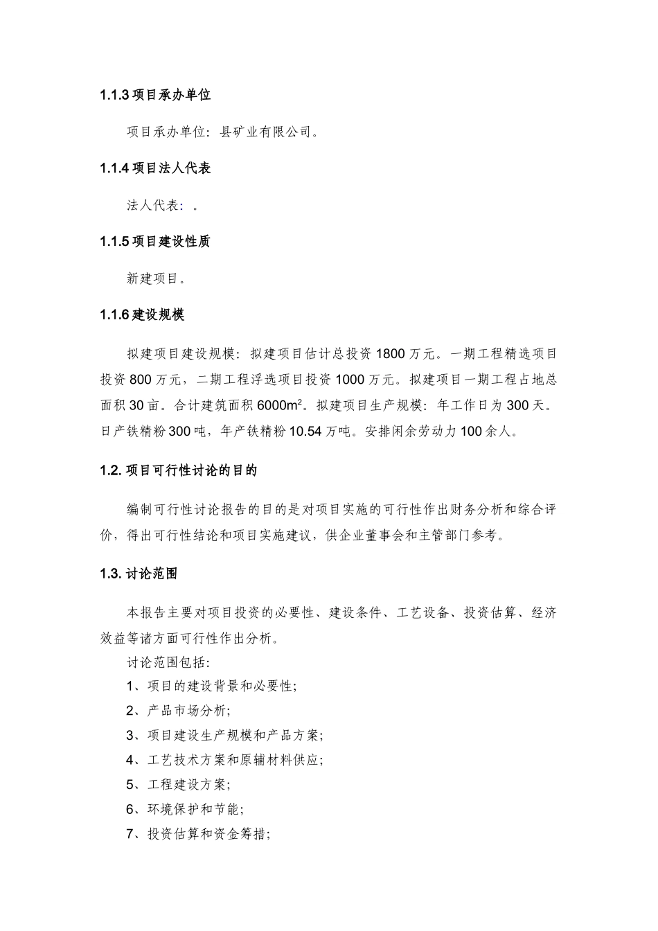 铁精粉精选项目可行性研究报告_第3页