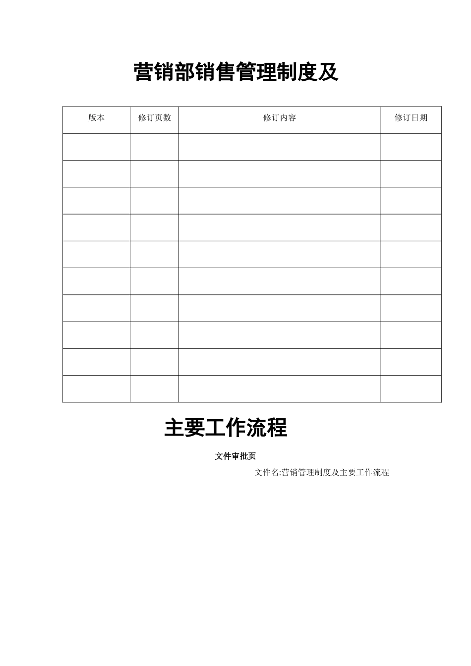 销售管理制度及主要工作流程_第1页