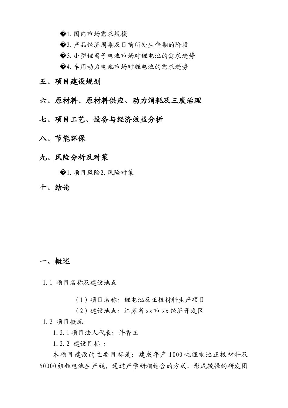 锂电池及正极材料生产可行性研究报告书_第3页