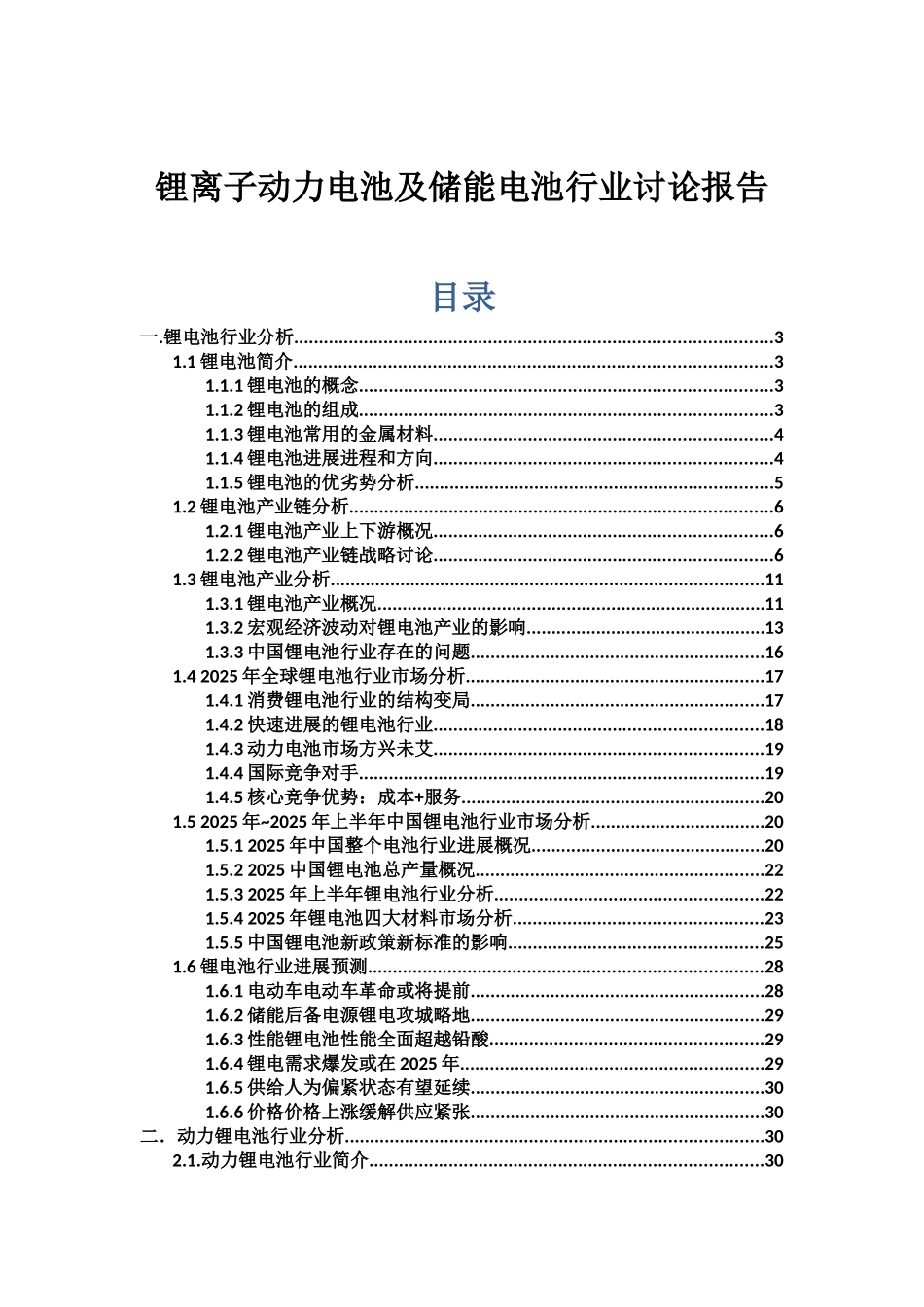 锂离子动力电池及储能电池行业研究报告_第1页