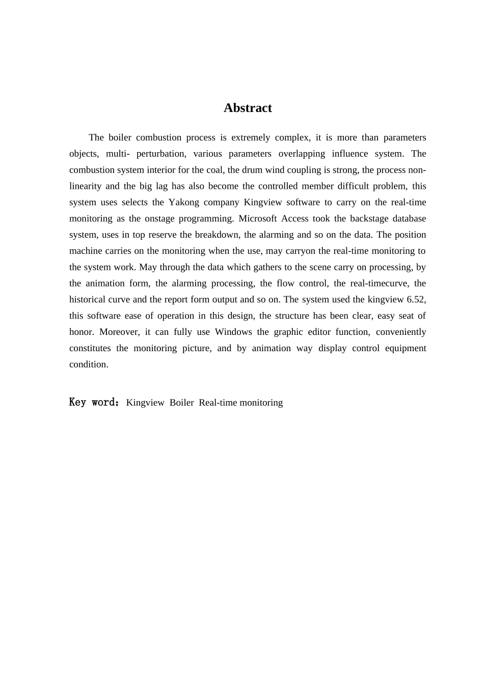 锅炉自控系统工控软件监控设计-本科学位论文_第3页