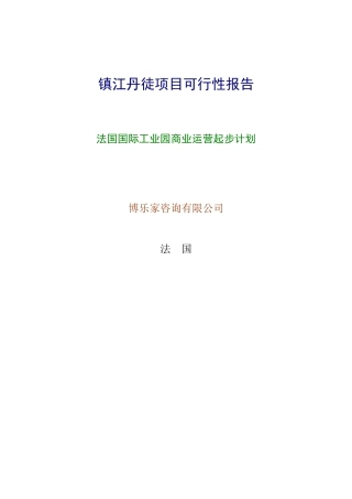 镇江丹徒项目可行性报告