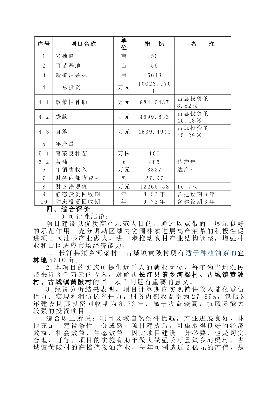长汀县万亩油茶基地建设项目可行性研究报告_第3页