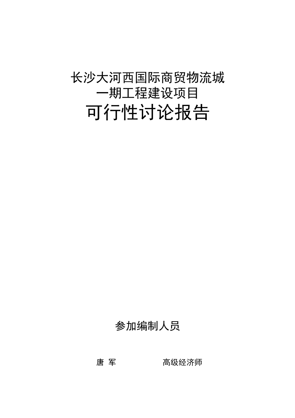 长沙大河西国际商贸物流城工程可行性研究报告_第2页