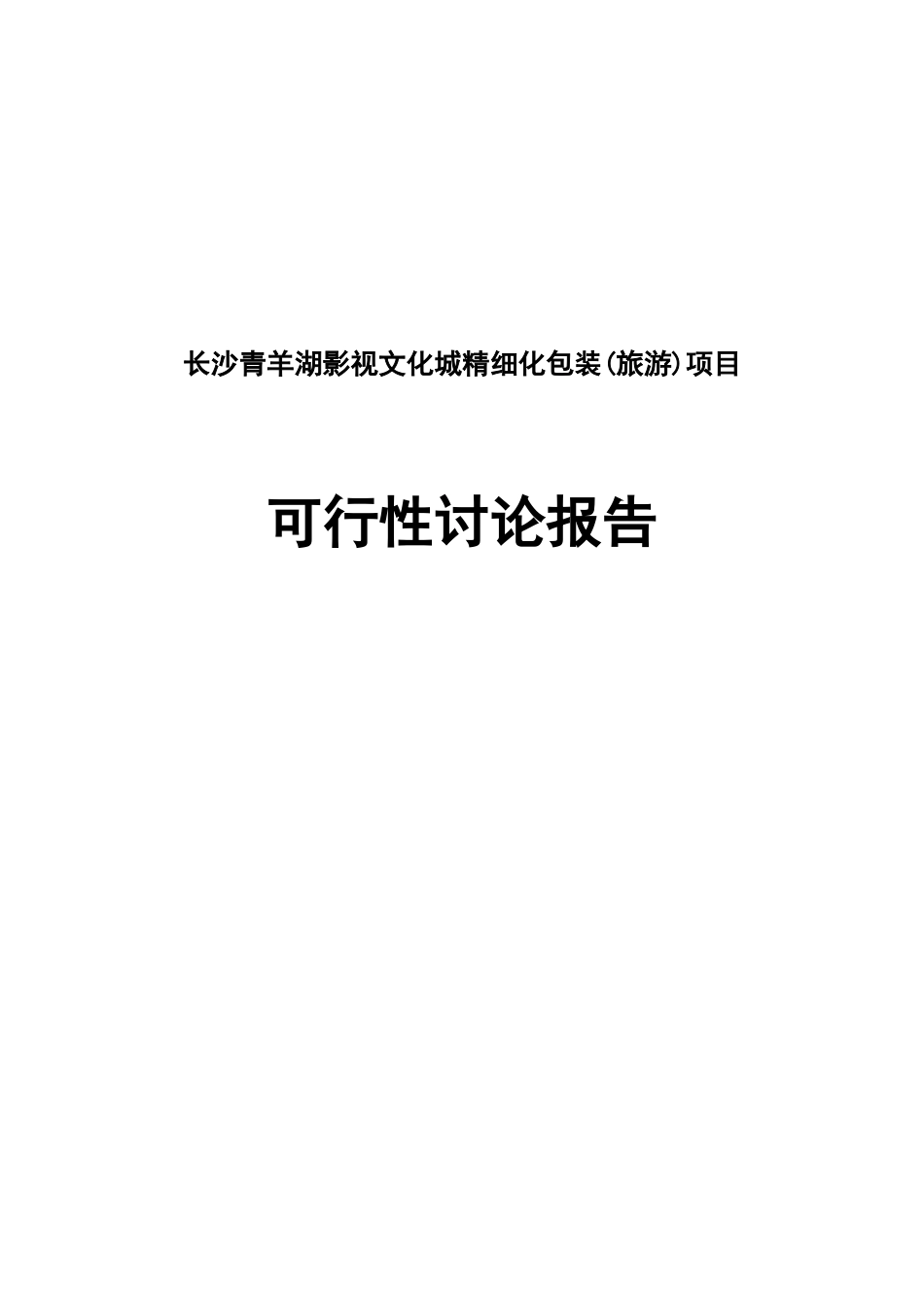 长沙青羊湖影视文化城精细化包装旅游项目可行性研究报告_第2页