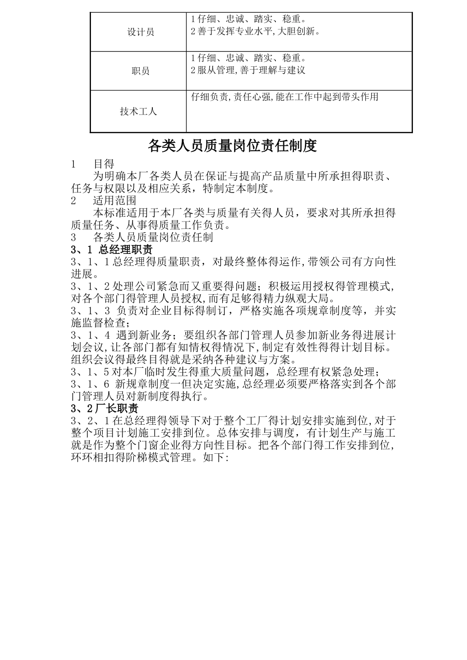 门窗制造企业管理制度_第3页