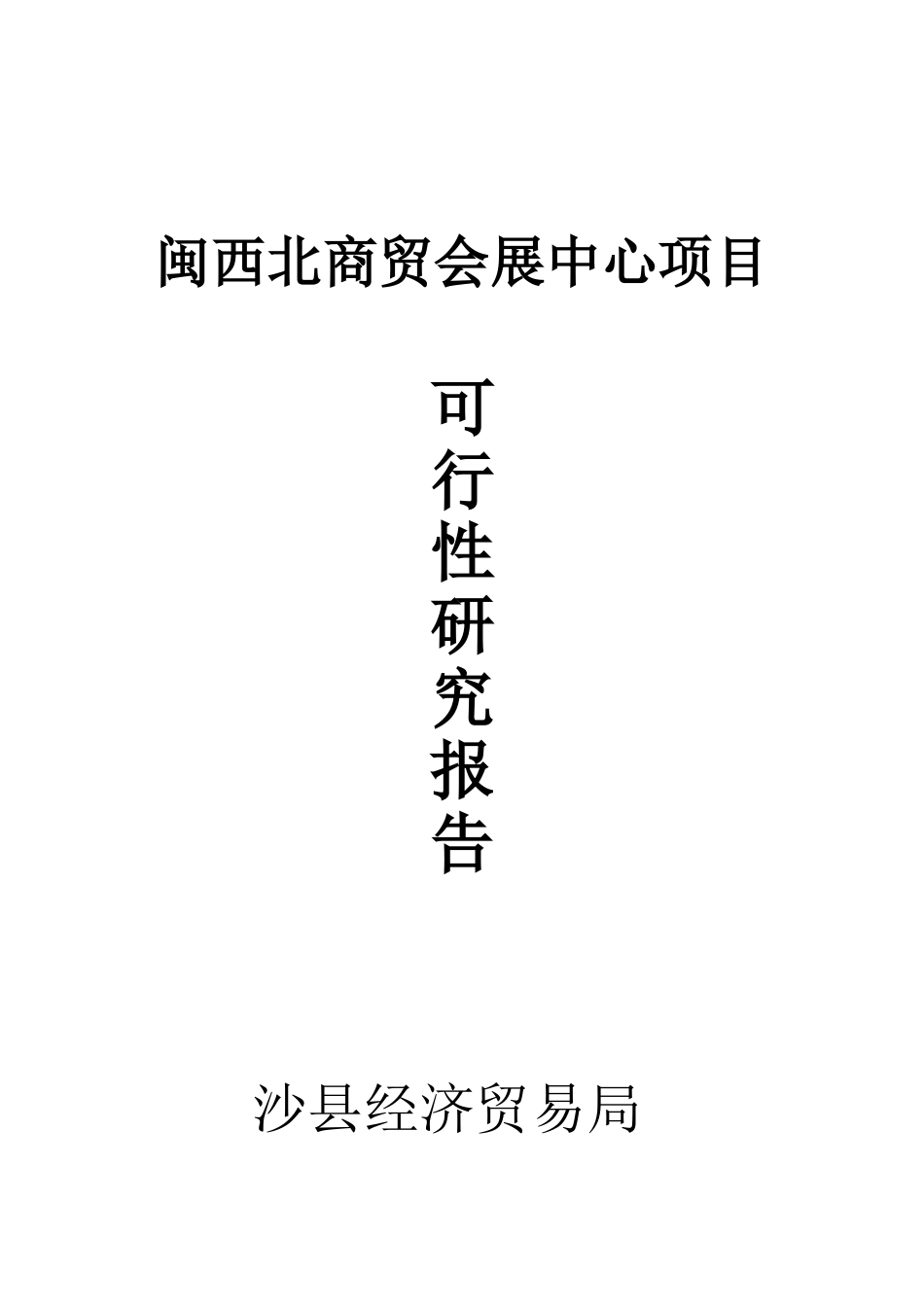 闽西北商贸会展中心项目可行性研究报告_第2页