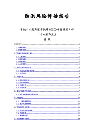 防洪风险评估报告