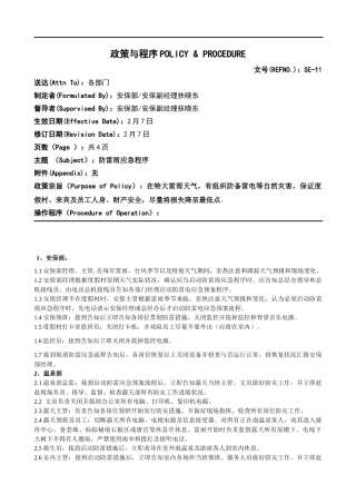 防雷雨应急程序