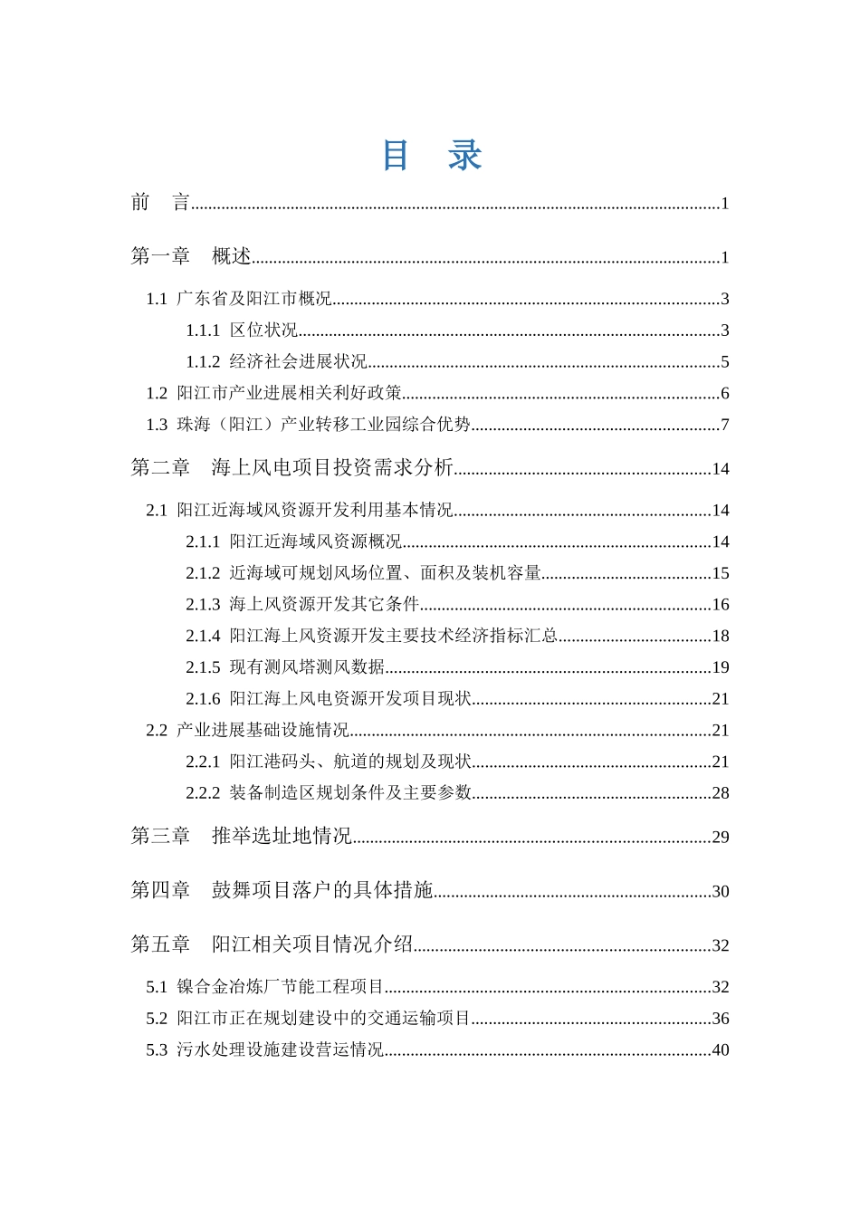 阳江海上风电建设项目建议书_第1页