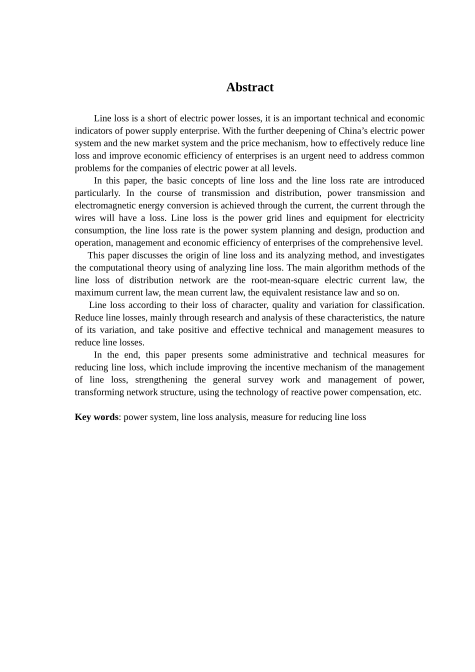 降低线路损耗的方法和措施学士学位论文_第3页