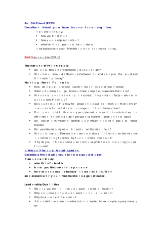 雅思口语 part2 话题汇总