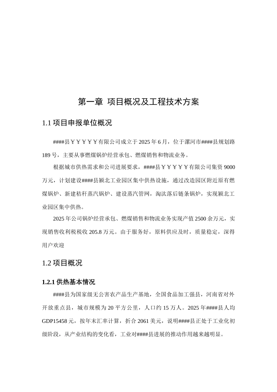 集中供热项目可行性研究报告_第2页