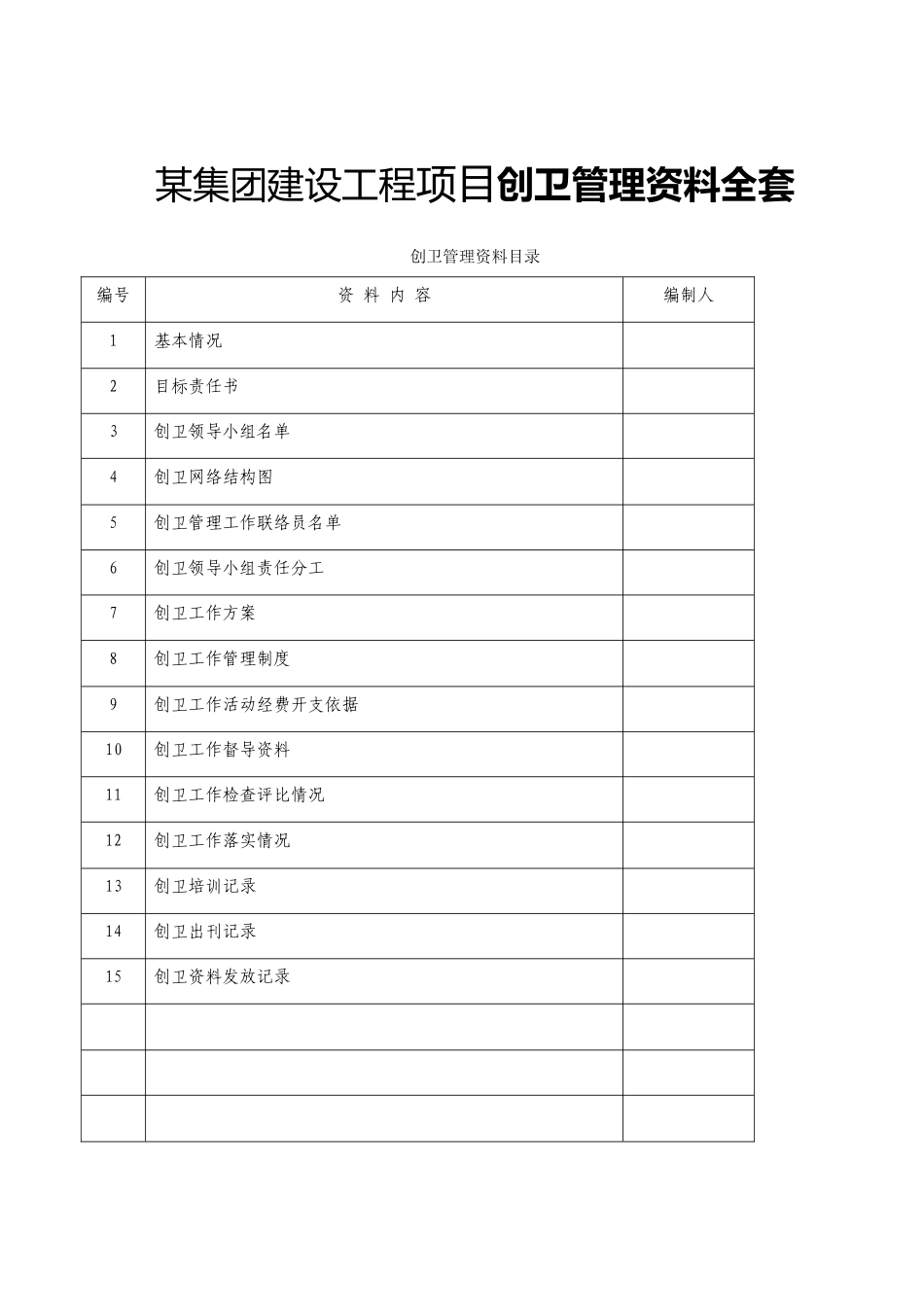 集团建设工程项目创卫全套管理资料_第2页