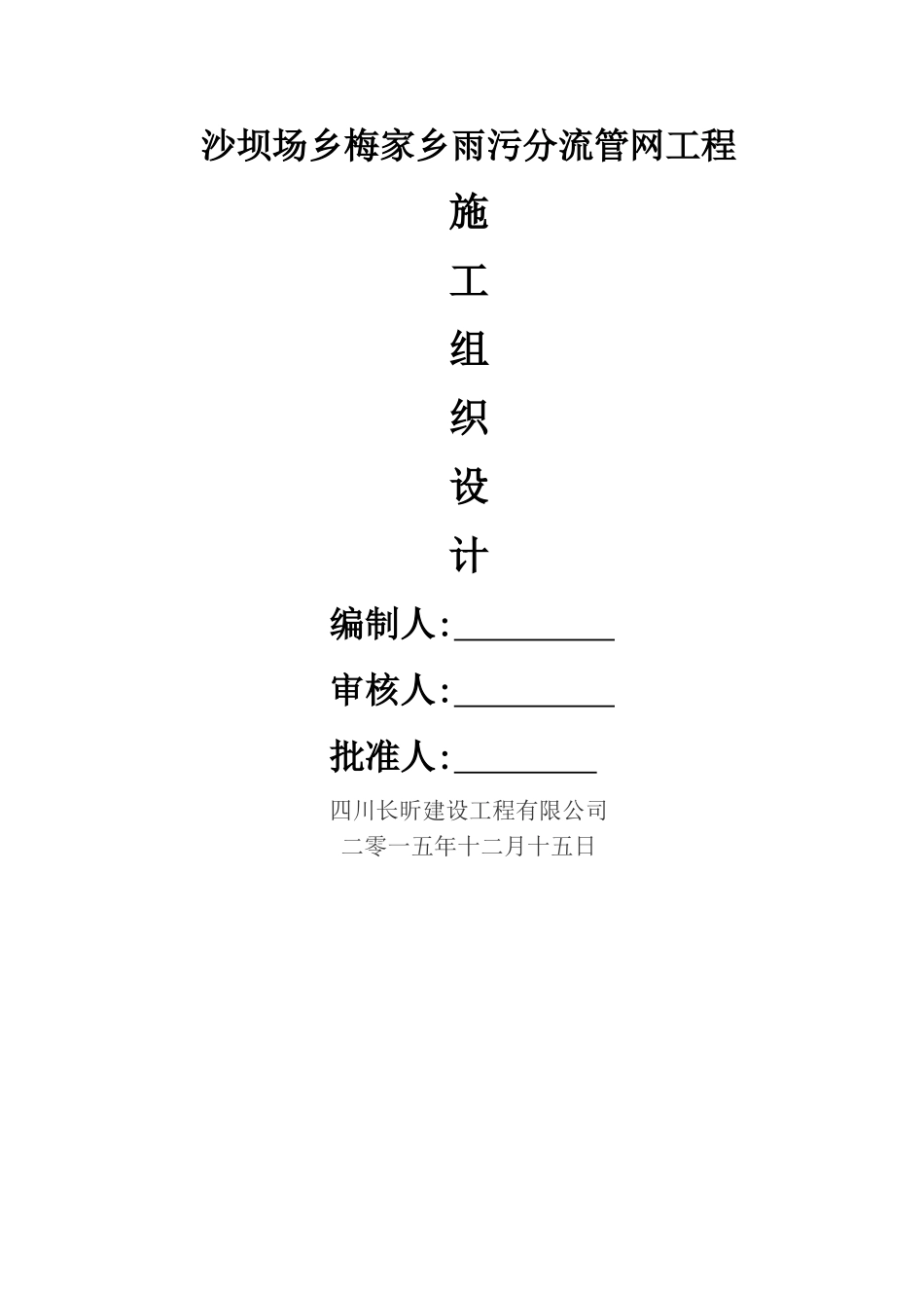 雨污分流管网施工组织设计_第1页