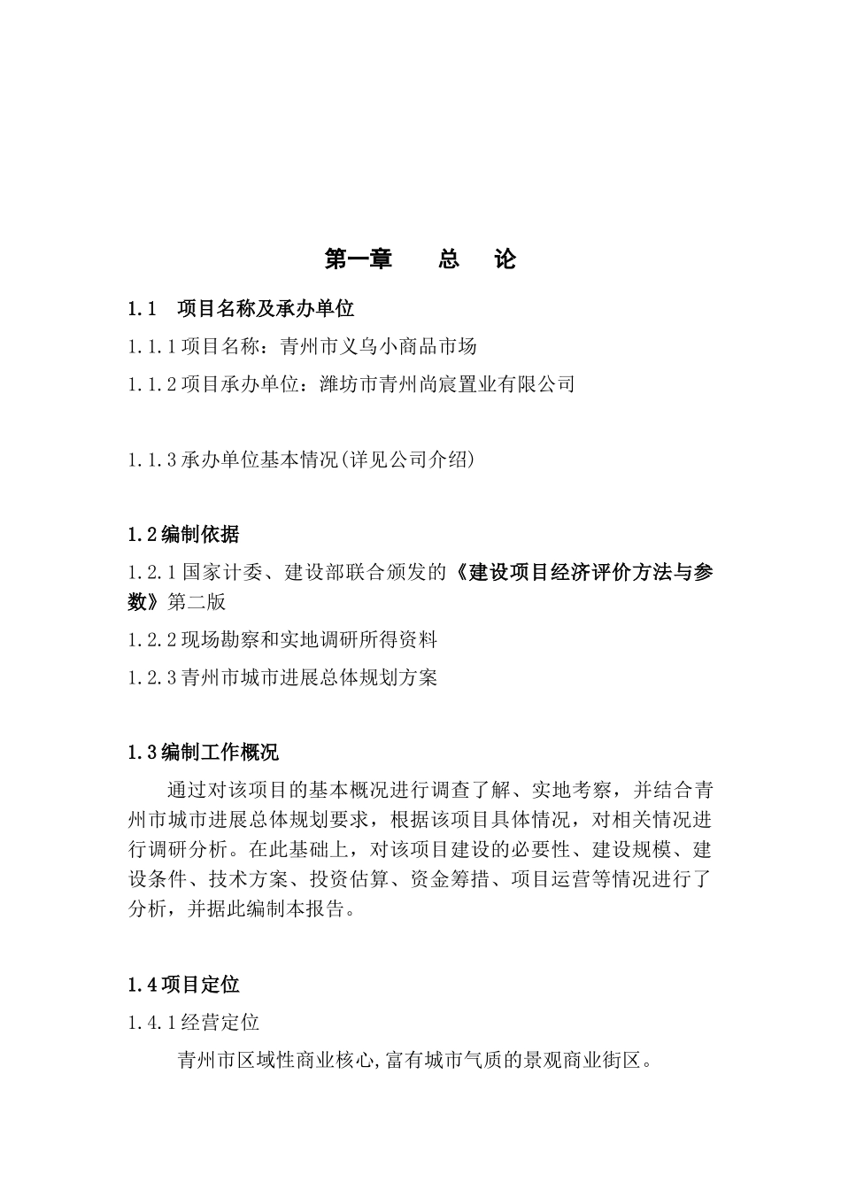 青州市义乌小商品市场项目可行性研究报告_第2页