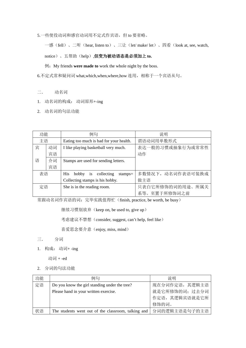 非谓语动词表格形式_第2页