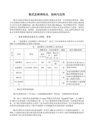 靴式压榨的特点与应用