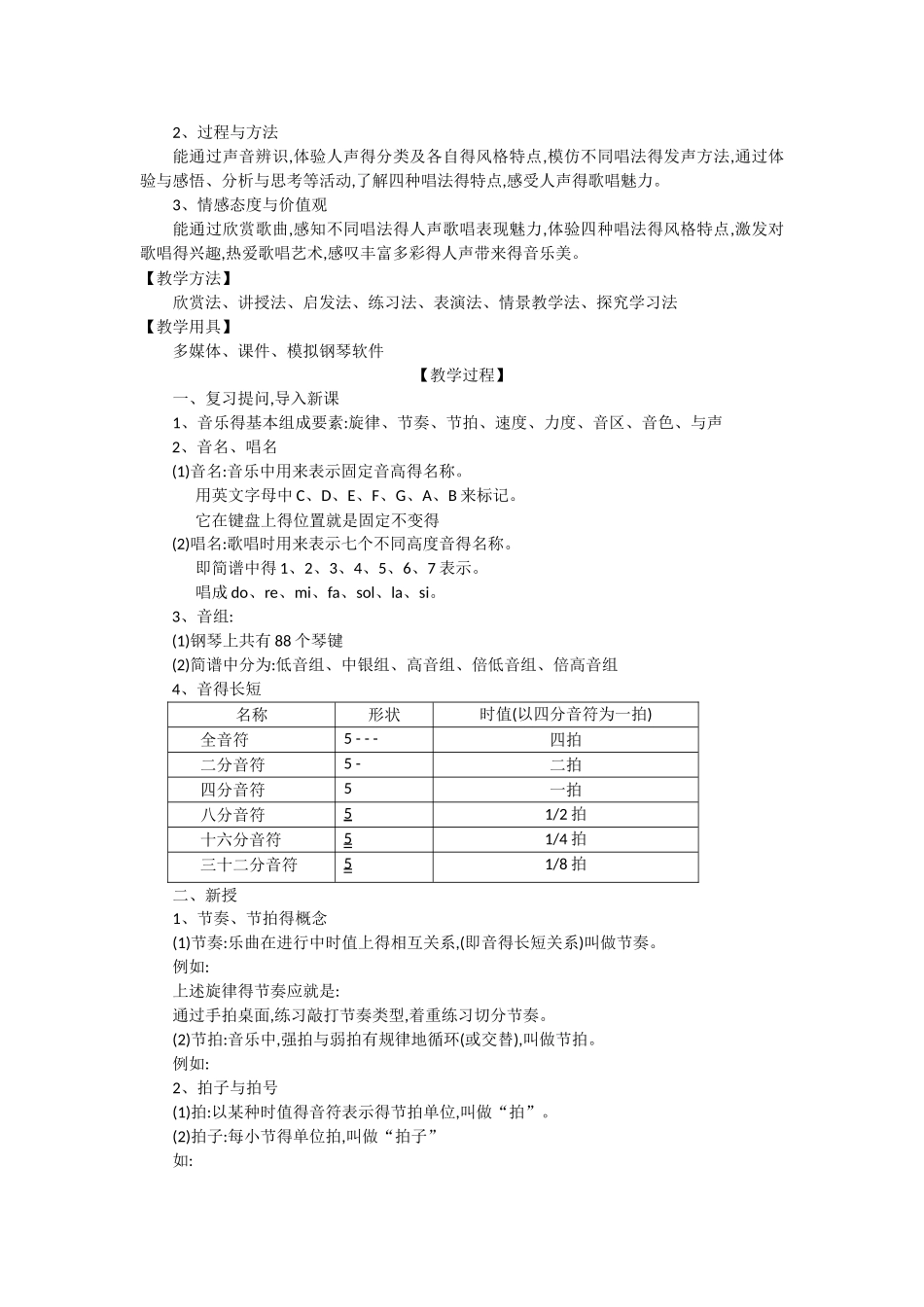 音乐欣赏课教案全套_第3页