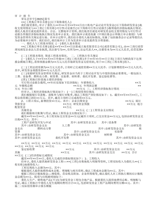 项目投资审计报告