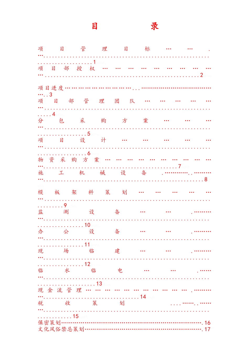项目策划表格_第2页