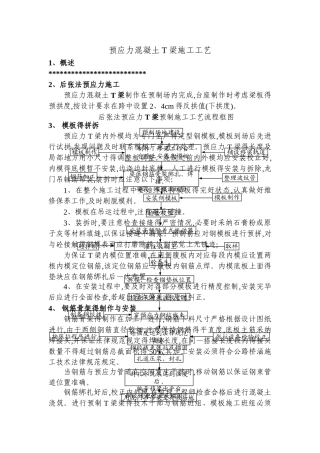预应力混凝土T梁施工工艺