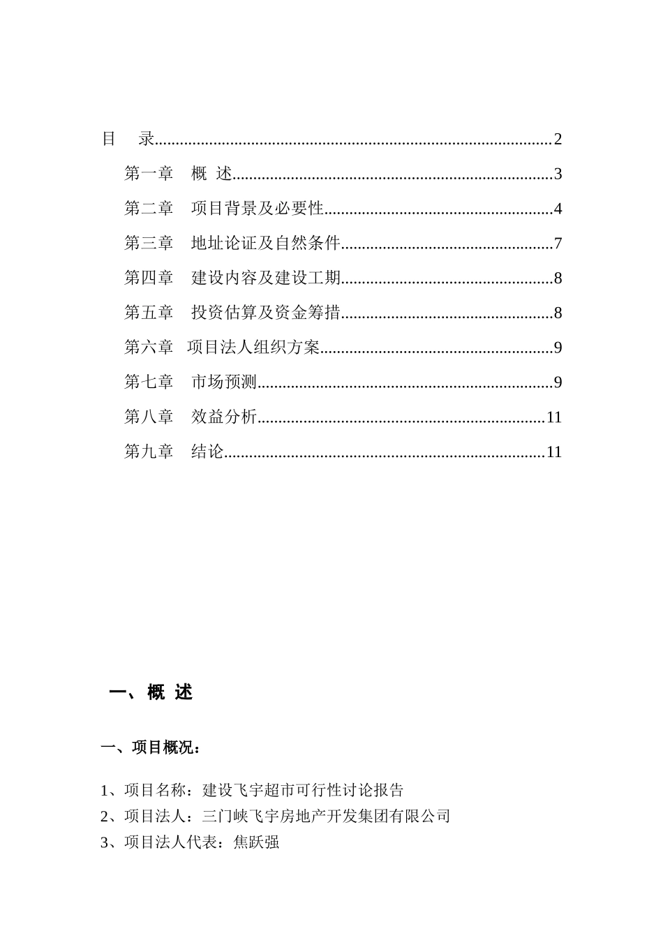 飞宇超市可行性研究报告_第2页