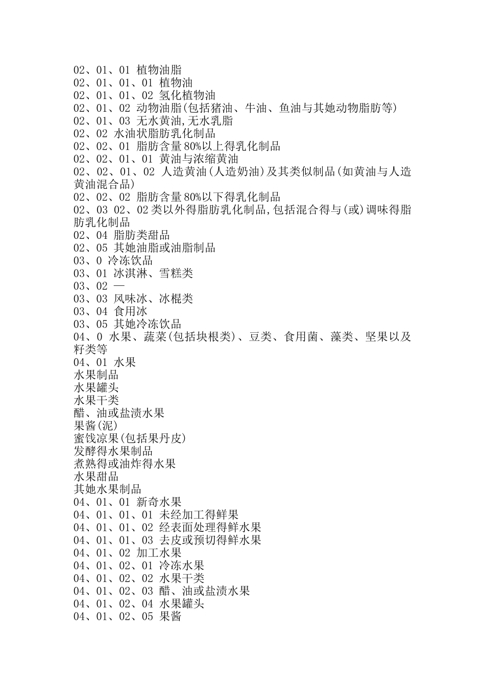 食品分类名称及分类名称_第2页