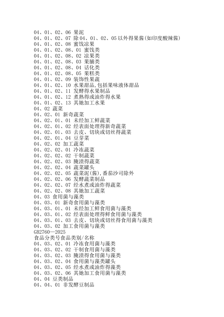 食品分类名称及分类名称_第3页
