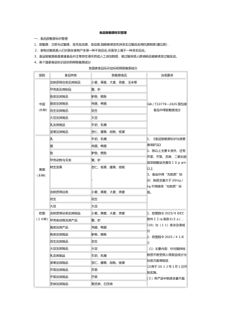 食品致敏原标识管理