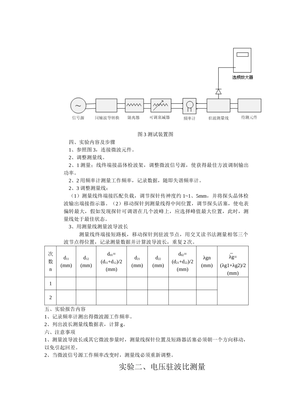 驻波测量线的调整与电压驻波比测量_第3页