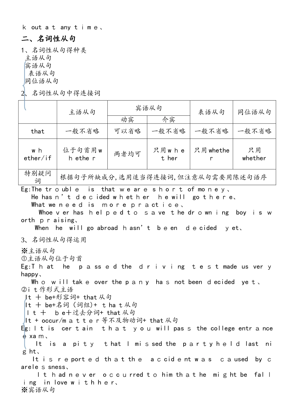 高三一轮复习 专题九  定语从句和名词性从句讲解与练习（无答案）_第3页