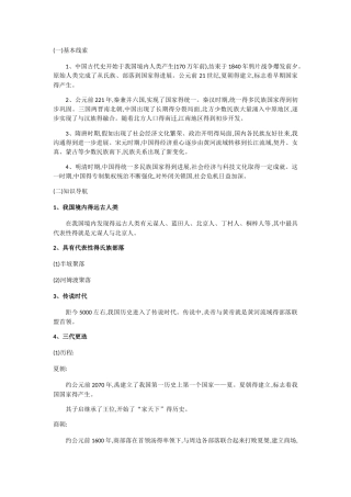 高中中国史知识点